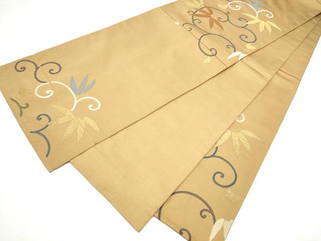 平和屋着物●六通柄 本袋帯 笹唐草文 正絹 逸品 CABJ5047hy