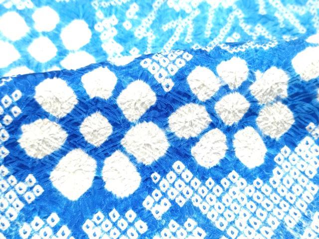 平和屋着物●豪華振袖 総絞り 檜扇舞花文 暈し染め 正絹 逸品 CABJ5074hy
