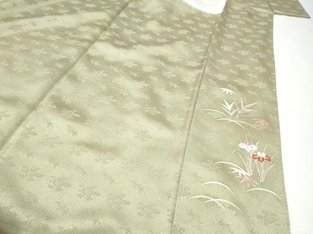 平和屋着物●訪問着 刺繍 屏風松竹梅花文 金彩 正絹 逸品 CABJ5091hy