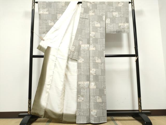 平和屋着物●上質な小紋 流水吉祥花文 正絹 逸品 未使用 CABJ5092hy