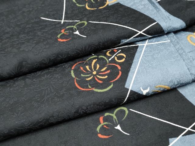 平和屋着物●上質な小紋 舞花文 暈し染め 正絹 逸品 CABJ5099hy
