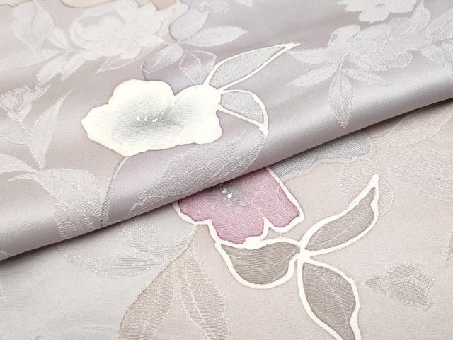 平和屋着物●上質な小紋 地紋起こし 草花文 正絹 逸品 CABJ5109hy