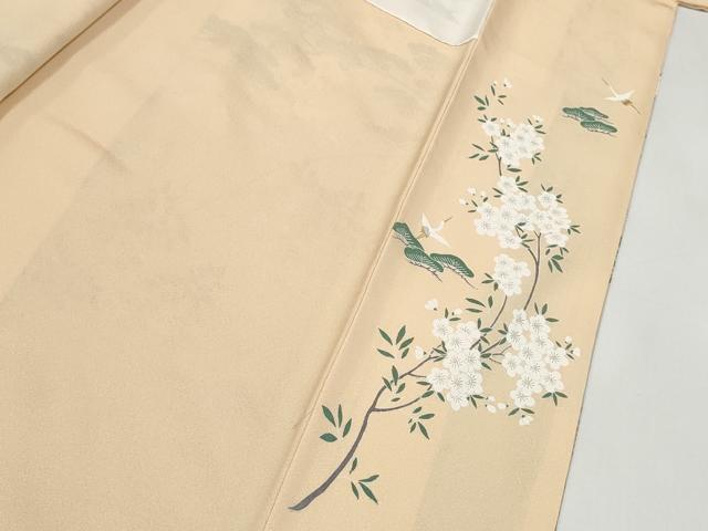 平和屋着物●訪問着 飛鶴草花文 暈し染め 金彩 正絹 逸品 未使用 CABJ5112hy