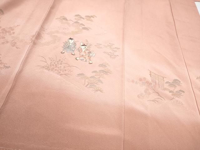 平和屋着物●中国三大刺繍 スワトウ刺繍 総刺繍 訪問着 童子遊び 暈し染め 正絹 逸品 未使用 CABJ5113hy