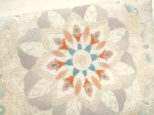 平和屋着物●太鼓柄袋帯 駒刺繍 綴れ 正倉院花文 金彩 正絹 逸品 CABJ5151hy
