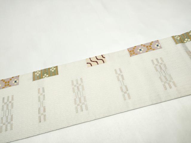 平和屋着物●九寸名古屋帯 吉祥文 正絹 逸品 CABJ5165hy