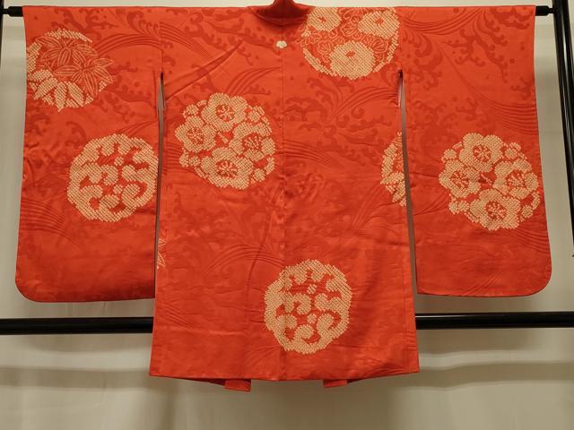 平和屋着物#アンティーク 大正ロマン 羽織 絞り 草花丸文 正絹 逸品 CABJ5203in