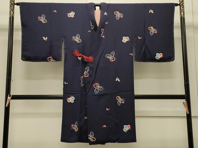 平和屋着物#道中着 舞蝶文 ロング丈 正絹 逸品 未使用 CABJ5211in