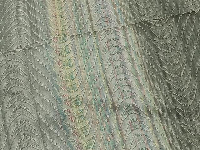 平和屋着物#染色家 岩浅公展 道中着 幾何学間道 暈し染め ロング丈 正絹 逸品 CABJ5217in