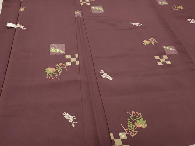 平和屋着物#長羽織 兎葡萄蔦の葉文 正絹 逸品 CABJ5226in