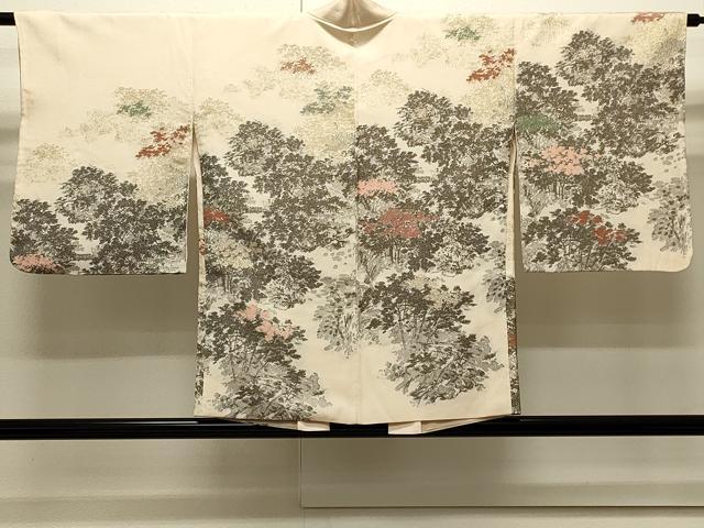 平和屋着物#羽織 寿光織 草花文 金糸 正絹 逸品 CABJ5242in