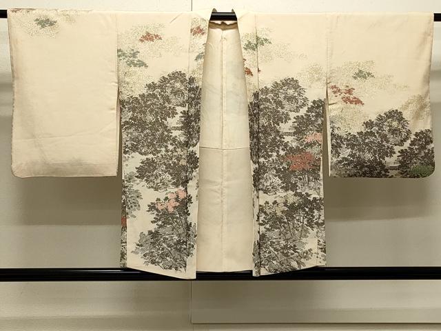 平和屋着物#羽織 寿光織 草花文 金糸 正絹 逸品 CABJ5242in