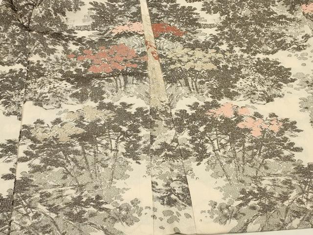 平和屋着物#羽織 寿光織 草花文 金糸 正絹 逸品 CABJ5242in