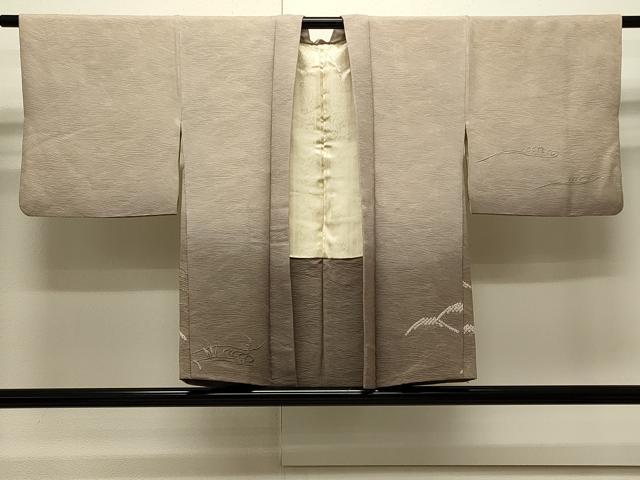 平和屋着物#羽織 絞り 刺繍 立波草花文 暈し染め 銀糸 正絹 逸品 CABJ5246in
