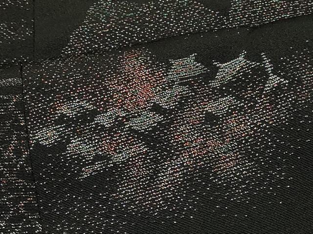 平和屋着物#創作 和装ベスト リバーシブル 寿光織 風景文 黒地 金糸 正絹 逸品 CABJ5249in