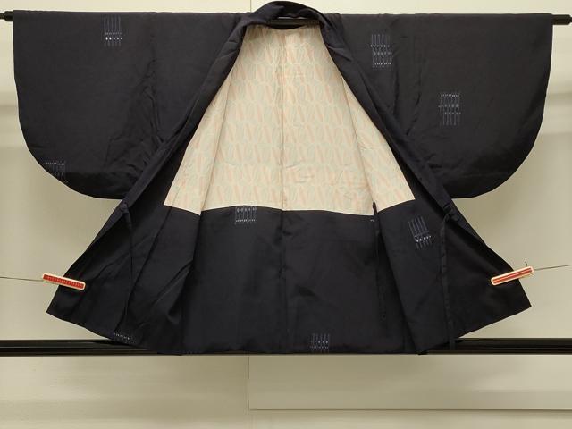 平和屋着物#道中着 幾何学文様 金糸 正絹 逸品 CABJ5252in