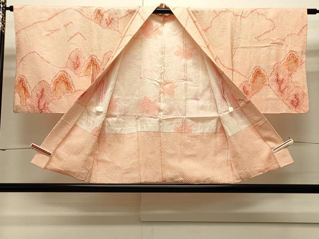平和屋着物#羽織 総絞り 遠山樹林文 正絹 逸品 CABJ5254in