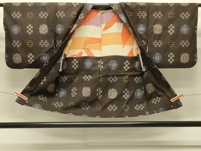 平和屋着物#アンティーク大島 本場大島紬 羽織 幾何学文様 正絹 逸品 CABJ5274in