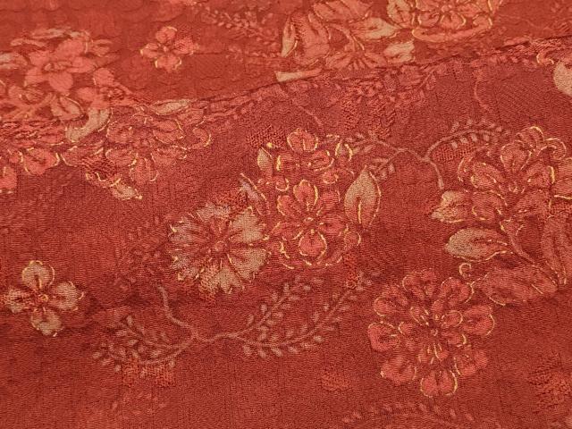 平和屋着物#羽織 地紋起こし 草花文 金彩 正絹 逸品 CABJ5279in