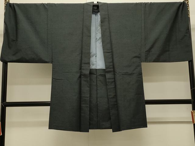 平和屋着物#男性 長羽織 紬地 虫襖色 羽裏:虎・龍 キングサイズ 正絹 逸品 CABJ5280in