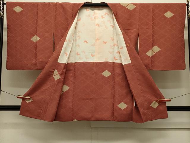 平和屋着物#道行コート 地紋起こし 花菱文 高島屋扱い 正絹 逸品 CABJ5290in