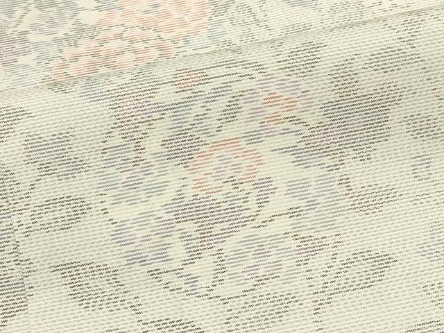 平和屋着物#本場大島紬 白大島 羽織 草花丸間道 正絹 逸品 未使用 CABJ5292in