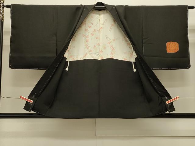 平和屋着物#羽織 刺繍 鳥獣花文 黒地 金彩 正絹 逸品 未使用 CABJ5298in