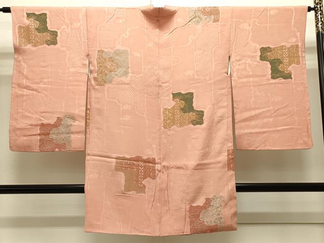 平和屋着物#長羽織 寿光織 吉祥草花文 金銀糸 正絹 逸品 CABJ5299in