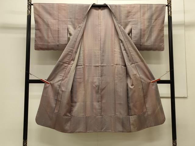 平和屋着物#道行コート 単衣 間道 暈し染め ロング丈 正絹 逸品 CABJ5322in