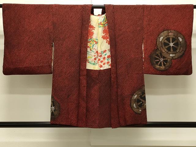 平和屋着物#羽織 絞り 源氏車文 銀彩 正絹 逸品 CABJ5346in