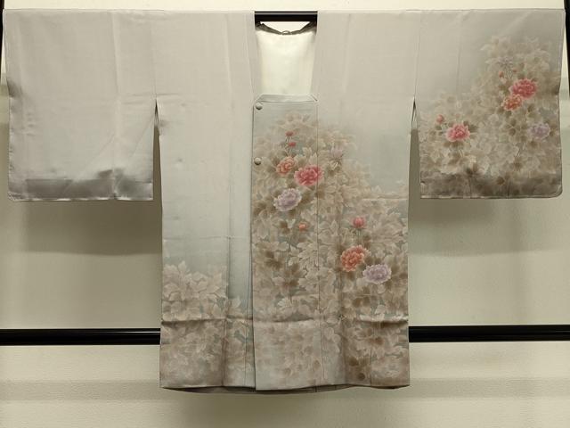 平和屋着物#道行コート 刺繍 草花文 正絹 逸品 未使用 CABJ5375in