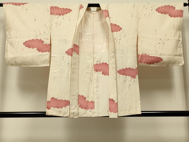 平和屋着物#羽織 雲取り枝花文 金彩 正絹 逸品 未使用 CABJ5393in