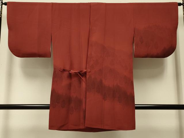 平和屋着物#道中着 遠山風景文 金彩 ロング丈 正絹 逸品 CABJ5407in