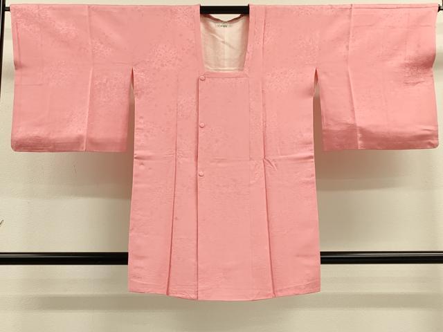 平和屋着物#道行コート 色無地 草花地紋 曙色 やまと誂製 正絹 逸品 CABJ5427in