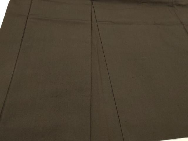 平和屋着物#男性 長羽織 紬地 憲法黒茶色 正絹 逸品 CABJ5436in