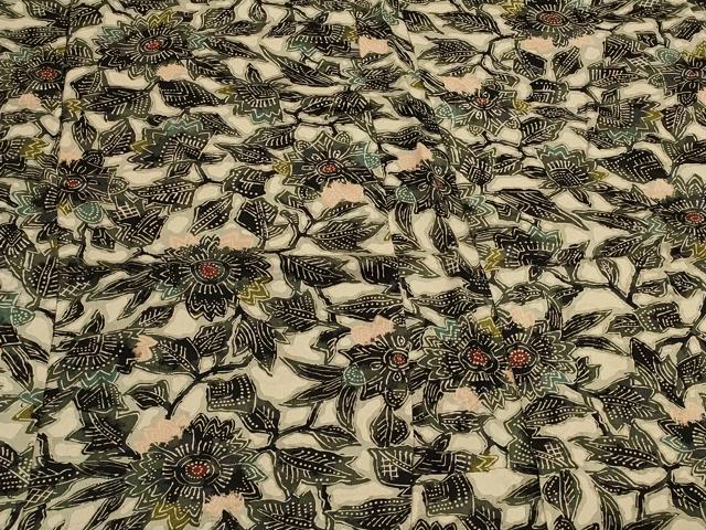 平和屋着物#羽織 型染め 更紗花文 正絹 逸品 CABJ5442in