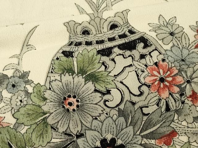 平和屋着物#羽織 草花文 正絹 逸品 CABJ5448in