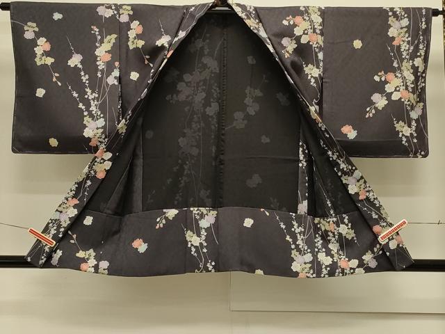 平和屋着物#羽織 単衣 枝垂れ花文 反端付き 正絹 逸品 未使用 CABJ5509in
