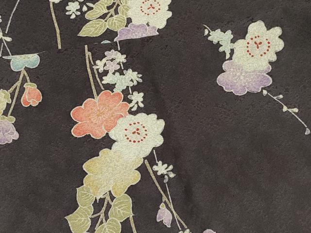 平和屋着物#羽織 単衣 枝垂れ花文 反端付き 正絹 逸品 未使用 CABJ5509in