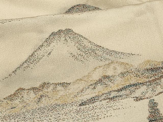 平和屋着物#羽織 寿光織 遠山風景文 金糸 正絹 逸品 CABJ5511in