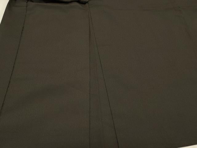 平和屋着物#男性 長羽織 紬地 霞文 黒地 正絹 逸品 CABJ5514in