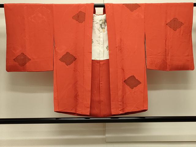 平和屋着物#羽織 地紋起こし 結び紐花菱文 正絹 逸品 CABJ5523in