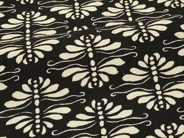 平和屋着物#羽織 型染め 花菱文 黒地 正絹 逸品 CABJ5536in