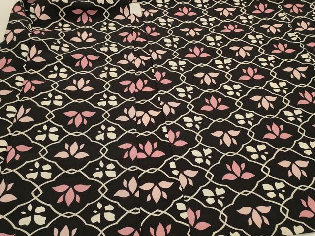 平和屋着物#羽織 花菱文 黒地 正絹 逸品 CABJ5538in