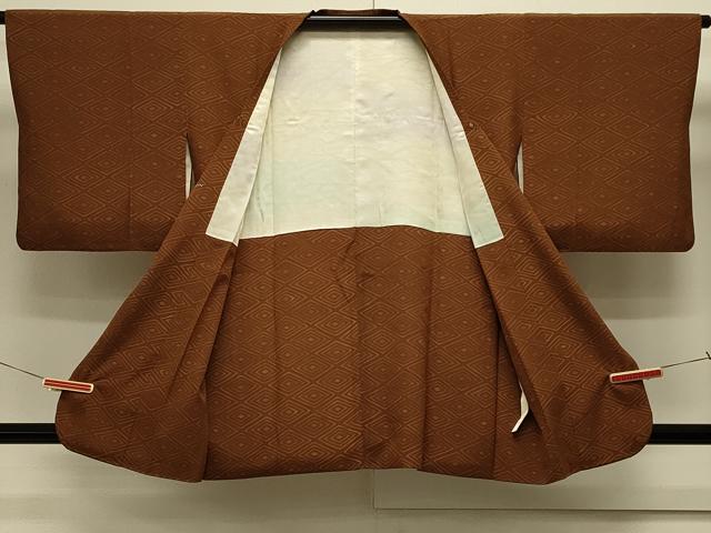 平和屋着物#道行コート ろうけつ染め 菱文 正絹 逸品 CABJ5543in