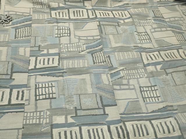 平和屋着物#本場大島紬 白大島 道中着 総絣 風景文 ロング丈 正絹 逸品 CABJ5561in