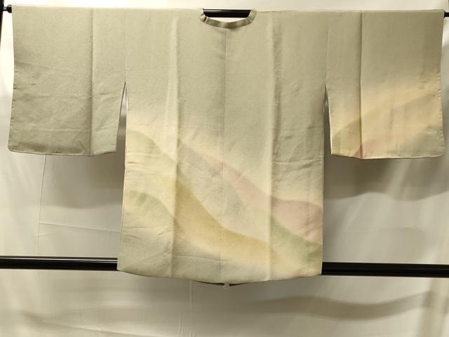 平和屋着物#道行コート 遠山文 暈し染め 鬼しぼ縮緬 正絹 逸品 CABJ5587in