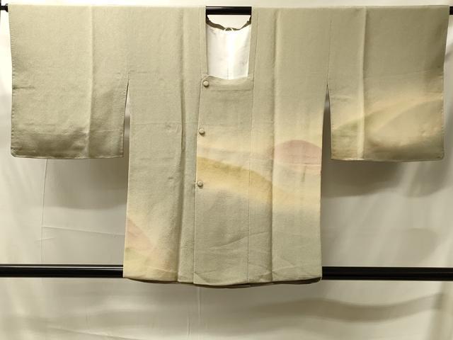 平和屋着物#道行コート 遠山文 暈し染め 鬼しぼ縮緬 正絹 逸品 CABJ5587in