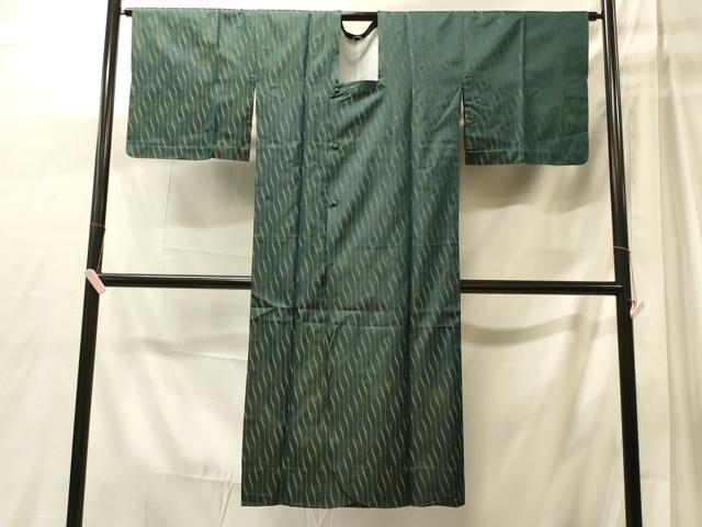 平和屋着物#道行コート 雨コート 単衣 変わり縞 ロング丈 洗える着物 CABJ5590in