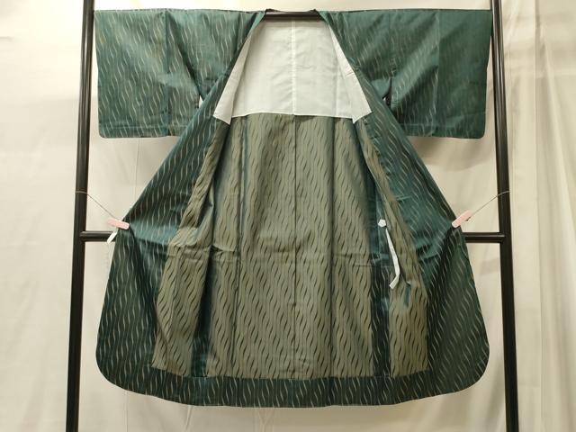 平和屋着物#道行コート 雨コート 単衣 変わり縞 ロング丈 洗える着物 CABJ5590in